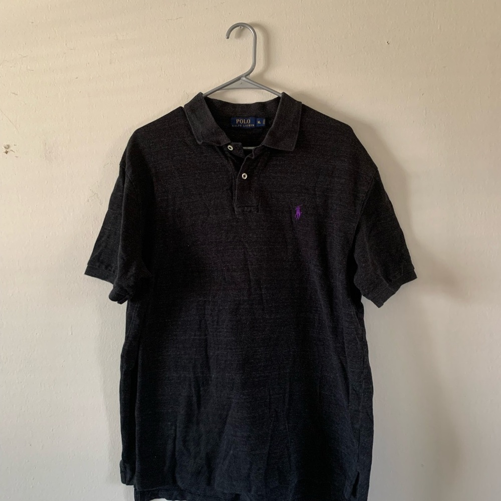 Polo by Ralph Lauren Black Polo with Purple Logo